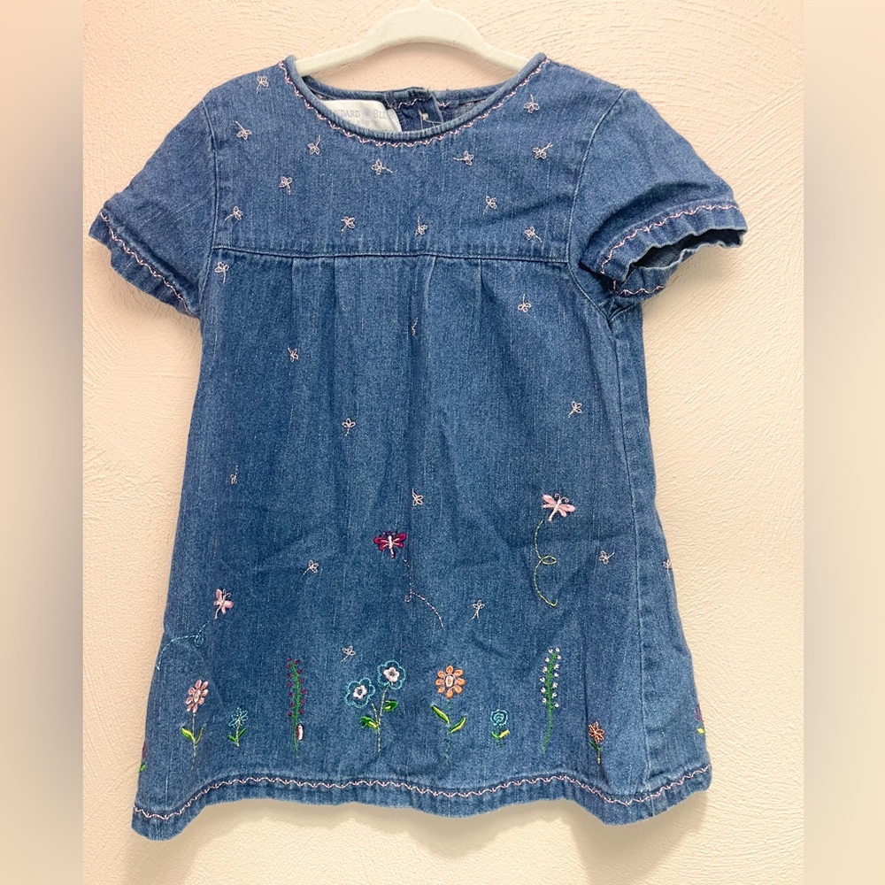 Vintage Standard Blues Embroidered Denim Dress